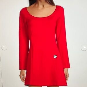 NWT Spanx Long Sleeve Red Point Dress 
Size Large